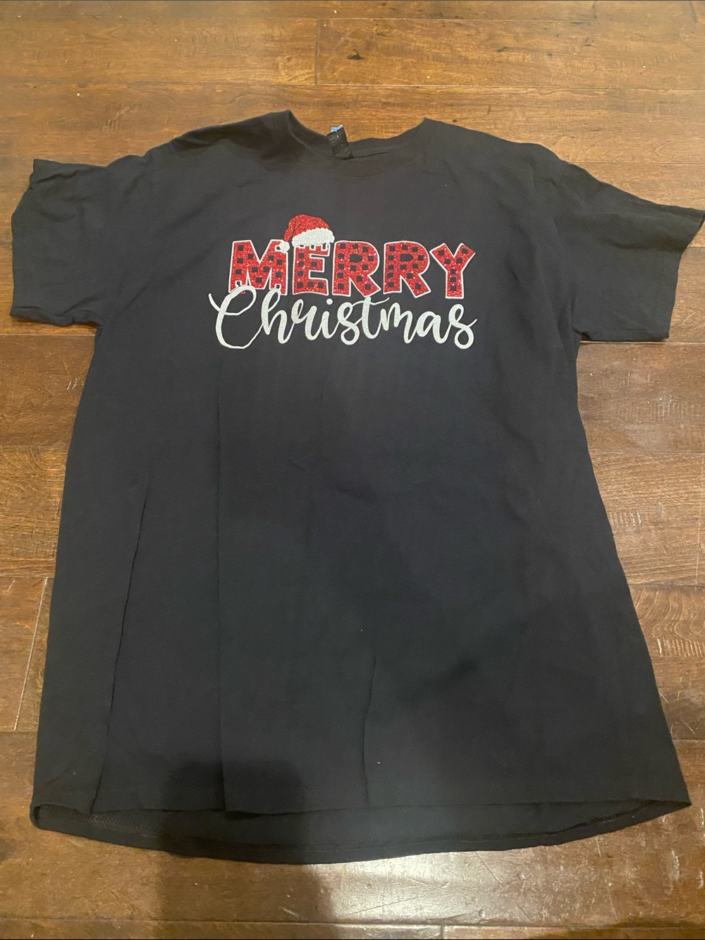 Women’s Black 'Merry Christmas' Holiday Tee